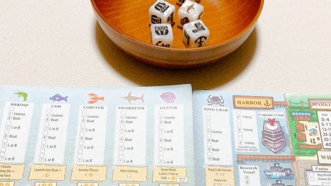 ボードゲームのフリートザダイスゲーム