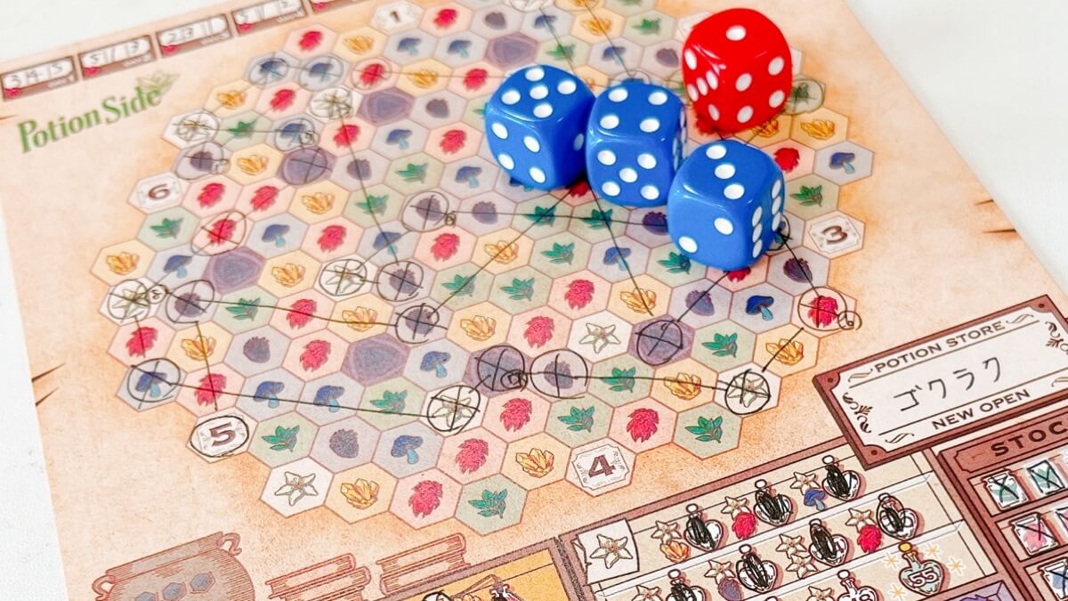 紙ペンのポーションポットトレイル